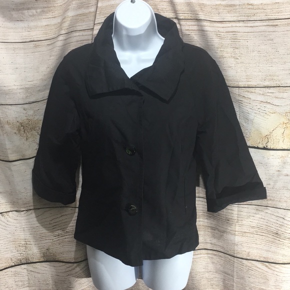 Rafaella Small Black button jacket with big button - Picture 1 of 8
